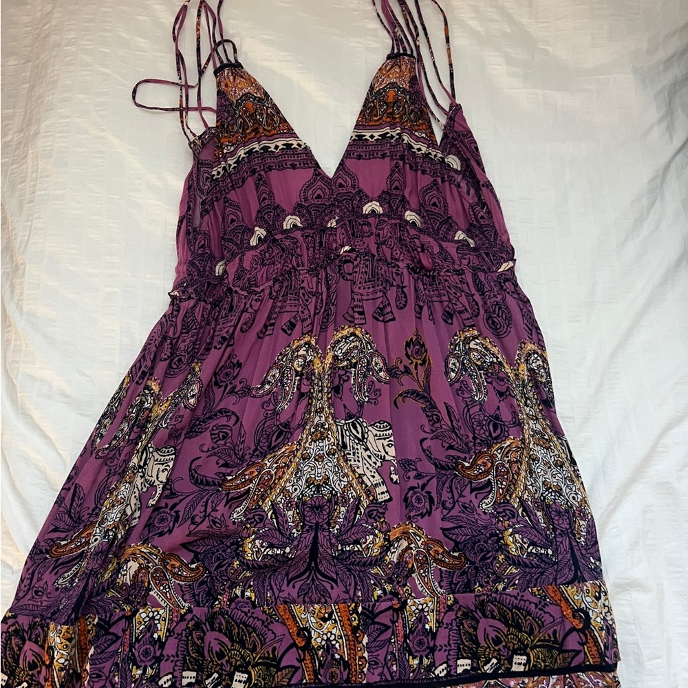 Purple Bohemian Print Dress From free people